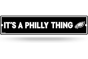 Rico Industries NFL Philadelphia Eagles It's A Philly Thing Slogan Kunststoff-Straßenschild, Kunststoff, 10,2 x 40,6 cm, Weiß