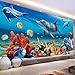 Produktbild Benutzerdefinierte 3D Wandbild Tapete Für Kinder Unterwasser Delphin Fisch Tapeten Aquarium Wand Hintergrund Room Decor Kinder Bettwäsche Zimmer,150×105cm