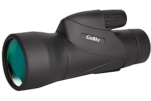 Gosky Telescopio monoculare 15x50 ad alta definizione monoculare monoculare impermeabile con prisma BAK4 adatto per birdwatching, caccia, campeggio, fauna selvatica, all'aperto, colore nero