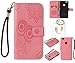 Produktbild für Huawei P10 Lite PU Leder Silikon Schutzhülle Handy case Book Style Portemonnaie Design für Huawei P10 Lite + Schlüsselanhänger ( WAQ (1)