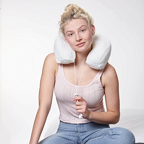 sofi Nackenhörnchen | Orthopädisches & ergonomisches Reisekissen | aus viscoelastischem Gelschaum | Thermoregulierender Bezug | Reise Nackenkissen /Kopfkissen für Flugzeug, Auto, Zug 31x28x12 cm - 6