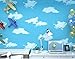 Produktbild Vlies Tapete Wandtapete Blue Sky White Cloud Children Princess Girl Room Boy Wallpaper Simple Blue Environment-Friendly Non-Woven Wallpaper, 0.53 * 9.5M