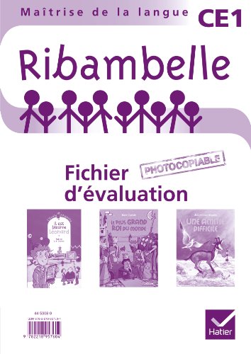 Télécharger Ribambelle CE1 séries rouge et jaune - Fichier d'évaluation photocopiable (avec 3 romans) PDF