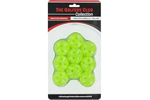 The Golfers Club Plastic Airflow Golf Balls x 9 (Yellow)