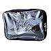 Nanshy Black Travel Cosmetic Makeup Organiser Bag with Clear Transparent Front and Zip - See Through - Great for Airport Cabin Flight Holiday Toiletry