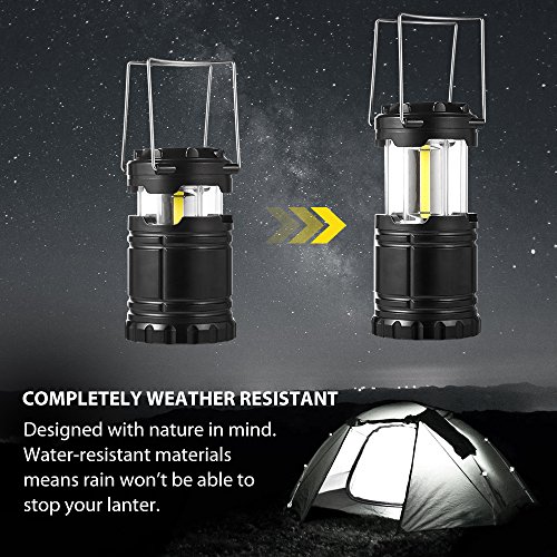 Camping lampe, Elekin Superhelle Led Camping laterne, Tragbar für Outdoor, Camping etc., IPX4 Wasserdicht, Faltbare, Streckbare Lampe - 6
