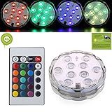 Bcony Sumergible de Lámpara Luz LED con mando a distancia,Multi Color que destella a prueba de agua de luz brillante para la boda/fiesta/de la Navidad/piscina/Fish Tank decorativa