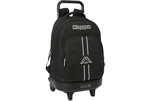 Safta Kappa Dark - Mochila Grande con Ruedas, Compacta, Extraíble, Ideal para Niños de Diferentes Edades, Cómoda y Versátil, Calidad y Resistencia, 33x22x45 cm