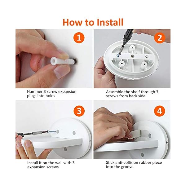 Bovon Estante De Pared Pequena Estante Mural Para Echo Dot 3