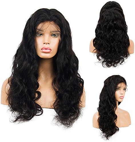 StylistLee Body Wave 360 Lace Frontal Wig Pre Plucked Bleached Knots 150% Density Lace Front Wigs For Black Women 360 Lace Wig Lace Front Wigs Human Hair with Baby Hair(12", nature color)
