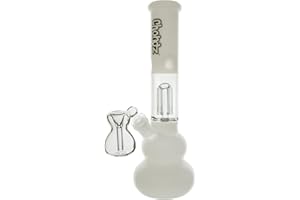 Chongz Glass 30cm 4mm "Vegas" Percolator Waterpipe bong (Ice White Accents)