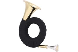 BICAQUU Corno Ottone, Mini Brass Bb Corno da caccia Micro Corno Ottone Set sensibilità comoda della mano d'oro