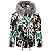 Produktbild Amphia - Große Herren Tarnung Jacke - Herbst/Winter Warm/Dick/Camouflage - Hoodie, Mens Herbst Winter Camouflage Print Pullover Langarm Mit Kapuze Oberteile Bluse(Grün,XXL)