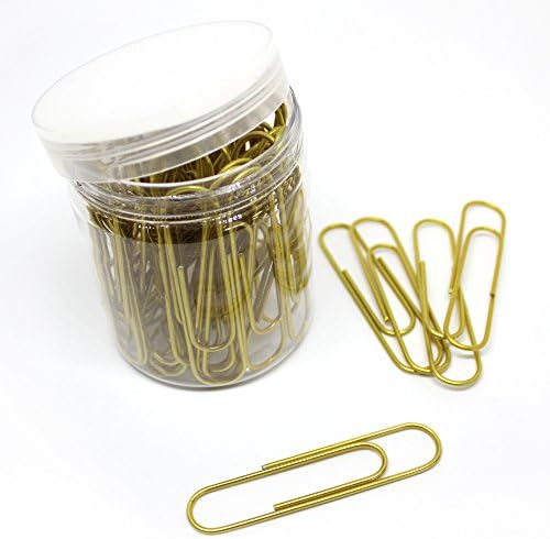 Creoly Jumbo Paper Clips x 50 | 3" Heavy Duty Clips (Gold)