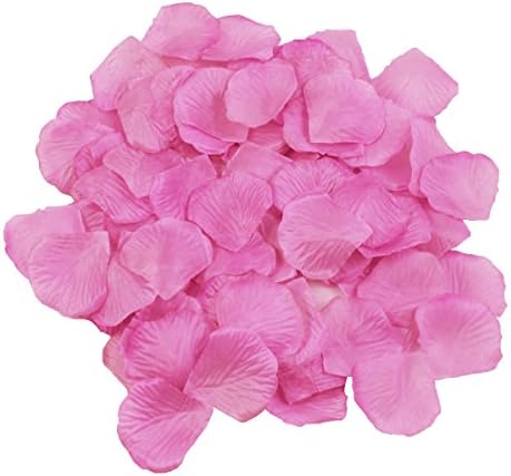 1000 Silk Artificial Large Rose Petals, Wedding, Celebration, Decoration, Flower, Confetti (Pink)