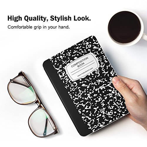 MoKo Kindle Paperwhite Hülle – Ultra Leightweight Schutzhülle Smart Cover mit auto Sleep / Wake Funktion für Alle Kindle Paperwhite (2016 / 2015 / 2013 / 2012 Modelle mit 6 Zoll Display), Notizbuch Schwarz - 4