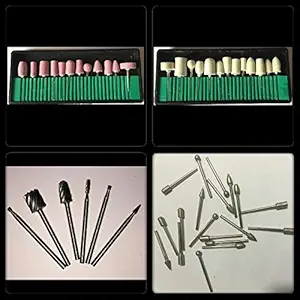 KROST HSS. Wool, Stone and Diamond 1/8 inch Shank Diamond Coated and Other Rotary Tools (Pink, Grey, White)