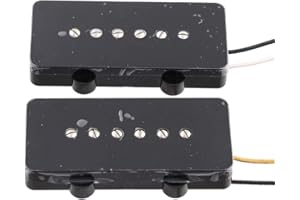 LYWS Alnico 5 Pickup Set Neck Bridge Pickup for Jazzmaster Guitar Black