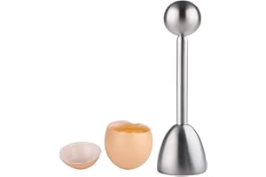 AIDSHUNN Casse-œuf en acier inoxydable pour œufs à la coque - Séparateur de coquille pour œufs durs et mous