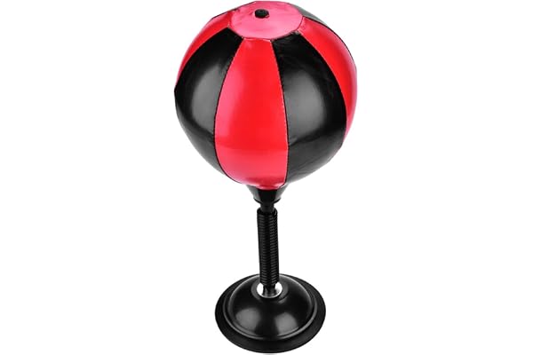 Cocoarm Sac de frappe de bureau - Noir - Anti-stress - Pour la boxe de vitesse - Adulte - 39 cm x 17 cm