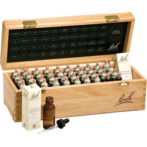 Bach Flower Remedies Set, wooden, 40 x 20 ml, Set Flores de Bach en caja de madera
