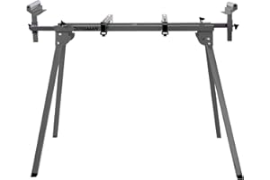 DOVAMAN Soporte para Ingletadoras, Capacidad 150 kg, Carril Deslizante Máx 1980 mm, Montaje y Plegado Rápido en 3 Pasos, Compatible DMS01A Mayoría Sierras Ingletadoras - MS01A