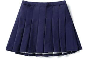 JS One Ragazze High Waisted Pleated Zip Tennis Style Skater Mini Gonna (Bambini)