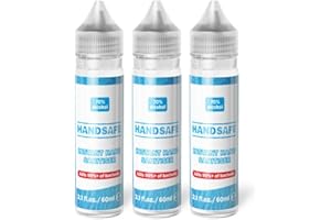 3 x 60ml Instant Hand Sanitiser Liquid Rub Multipack from Handsafe, Kills 99.9%+ Bacteria, 70% Alcohol Based, Medical Grade, Anti Bacterial Fast Acting Formula