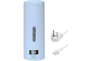 NIC IS COCNG Viaje de Taza de Agua eléctrica, hervidor portátil, calefacción eléctrica, Taza de Agua, Mini Dormitorio, hogar, hogar, Taza de calefacción portátil para Viajar (Azul)