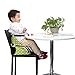Cute Dot Printed Portable Foldable Harness 1-5 Years Baby Toddler Infan Dining Chair Nappy Changing Bag On the Go Booster Seat Bag Secure Snap Enclosure Travel Chair(Green)