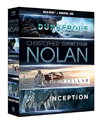 Warner Bros Christopher Nolan - Coffret 3 films : Inception + Interstellar + Dunkerque [Blu-ray + Digital HD]