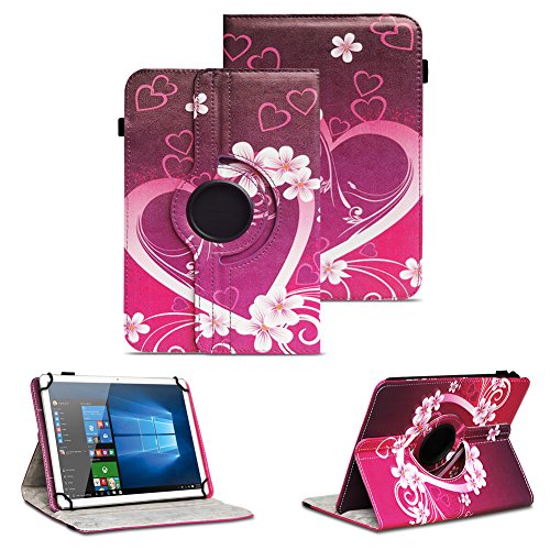 NAUC Tasche für Vodafone Smart Tab 4 / 4G Hülle Tablet Schutzhülle Farbauswahl Kunstleder Cover Case Schutztasche Stand 360° Drehbar Etui Zubehör , Farben:Motive 3