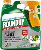 Roundup Désherbant Allées Cours et Terrasses Prêt à l'emploi, 3L