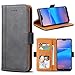 Produktbild Bozon Huawei P20 Lite Hülle, Leder Tasche Handyhülle für Huawei P20 Lite Schutzhülle Flip Wallet mit Ständer und Kartenfächer/Magnetverschluss (Dunkel-Grau)