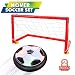 Produktbild Kids Toys Fußballtor Set Hover Fußball mit 2 Tore für Kid Christmas Gifts Sport Jungen Mädchen Air Power Training Ball Indoor Outdoor Disk Spiel mit LED Lampen und Mini-Schraubendreher