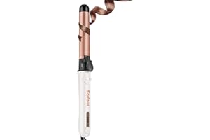 Automatischer Lockenstab, Scdom Global Voltage Rotierender Lockenstab mit Klemme, 5 Heizstufen, 360° Drehbares Netzkabel, Automatisch Rotierender Automatischer Reset-Funktion für Kurzes Haar (32 MM)