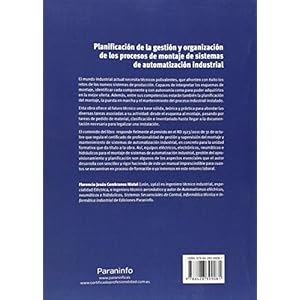 Planificación de la gestión y organización de los procesos de montaje de sistemas de automatización industrial (Cp - Certificado Profesionalidad)