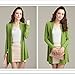 LOCOMO Plain Color Ribbed Waterfall Ruffle Flared Hem Cardigan FFJ028GRN