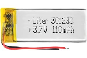 Bateria 301230 LiPo 3.7V 110mAh 0.407Wh 1S 5C Liter Energy Battery Akumulator dla Elektroniki ładowalny litowy polimerowy telefon - Nie nadaje się do sterowania radiowego 32x12x3mm (110mAh|301230)