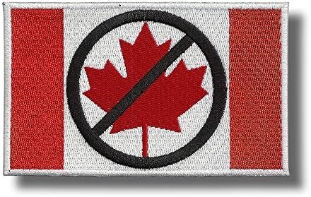 No canada - Iron/Sew on patch, 12 x 7 cm
