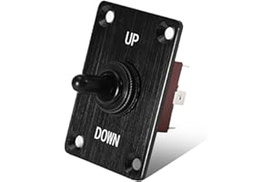 Akozon 12V Interruptor de palanca de aluminio para interruptor de panel de control de molinete de barco de yate
