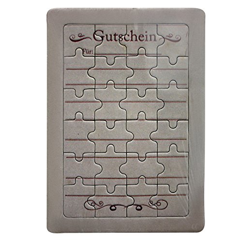 Preisvergleich Produktbild Preis am Stiel 2 x Puzzle- ''Gutschein'' / Gutschein zum Beschriften / Puzzle