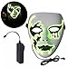 Produktbild ToWinle Halloween Masken Festival Party Cosplay LED Leuchten Maske Karneval Maske Halloween Accessoires Tränen Zombie Grimasse Maske Batterie Angetrieben(Nicht Enthalten)
