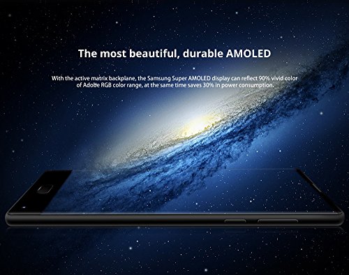 DOOGEE MIX - 5,5 Zoll AMOLED Bildschirm Blende-weniger Android 7.0 4G Smartphone, Helio P25 Octa Core 2.5GHz 6GB RAM + 64GB ROM, 5MP Front Kamera + Dual Heckkamera (8MP + 16MP) - Schwarz