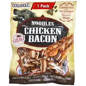 Dog Treats: Dogaholic Noodles Chicken Bacon Strips by For The Fur Kids (1 Pack)