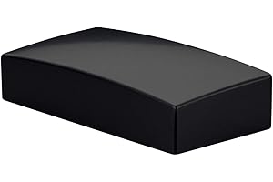 JACKSON WOODTURNERS Black Flat Cap for 90mm Newel Post, Half Cap