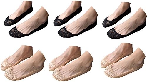 CAcB sox Women's (3 Sizes) Low Cut No Show Socks w/Silicone Heel Grip
