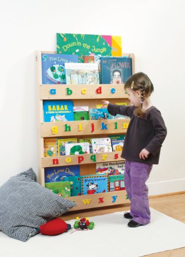 Tidy Books - The Children's Bookcase Company - The Original Childrens Bookcase and Book Display with 3D Alphabet in Natural Lowercase