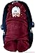 Produktbild ByBoom - Baby Winter-Einschlagdecke "Das Original mit dem Bären", Universal für Babyschale, Autositz, z.B. für Maxi-Cosi, Römer, für Kinderwagen, Buggy oder Babybett, Farbe:Bordeaux