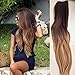 One Piece clip in hair extensions (Dark brown to sandy blonde)